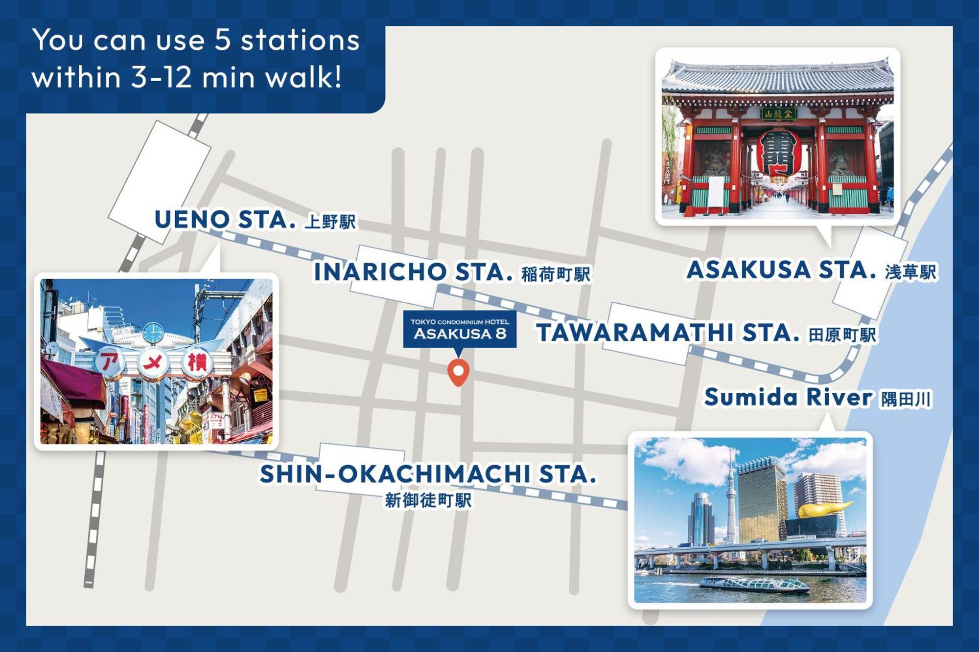 Asakusa Eight -Tokyo Condominium Hotel- Zewnętrze zdjęcie